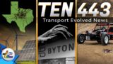 TEN Transport Evolved News Episode 443. Byton Is Dead, Texas's Green Energy Surplus, Tamiya Wild One