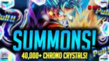 ULTRA VEGITO BLUE 40,000+ CHRONO CRYSTAL SUMMONS! TIME TO 14 STAR & SHOWCASE! (Dragon Ball Legends)