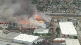 WATCH LIVE: Massive fire engulfs California industrial building