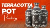 Warli painting on clay pot/ Terracotta pot painting idea/Warli pot painting idea/pot decoration idea