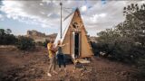 We FINISHED the TINY A-FRAME CABIN | Off Grid Life