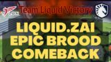Zai Broodmother perspective on Team Liquid's Epic base race comeback vs Talon Esports #dota2
