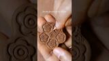 terracotta jewellery making – floral clay pendant #shorts #youtubeshorts
