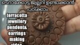 terracotta jewellery making for beginners/pendent and earrings making video /hand made jewelery