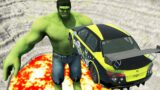 Leap of Death Cars Jumps Into Lava With Giant Hulk | BeamNG drive #248