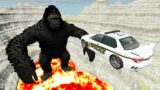 Leap of Death Cars Jumps & Falls into Lava with King Kong | BeamNG drive #412