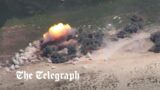 'Ukrainian Himars destroy Russian training camp' on Kherson beach