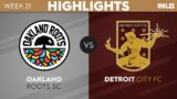 7.29.2023 | Oakland Roots SC vs. Detroit City FC – Game Highlights