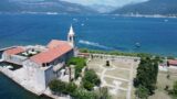 Amazing island, Montenegro, Sailing boat, Drone footage 4k