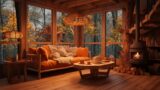 Autumn Rainy Treehouse | Autumn Rain Sounds for Sleeping, Rest & Calm with Fireplace