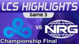 C9 vs NRG Game 3 Highlights LCS Championship Final 2023 Cloud9 vs NRG by Onivia