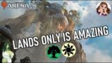 CAN YOU WIN WITH A ONLY LANDS DECK? | Selesnya Land Tribal | MTG Arena Brawl