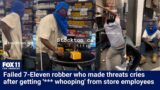 California 7-Eleven workers beat robber with stick until suspect starts crying