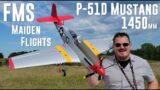 FMS – P-51D Mustang Red Tail V8 – 1450mm – 3X Maiden Flights