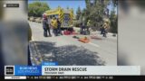Firefighters rescue someone from Thousand Oaks storm drain
