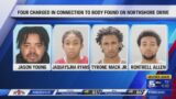 Four charged in connection to body found on South Northshore Drive