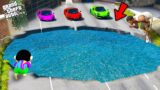 GTA 5 : Franklin Found A Big Water Hole Outside Franklin House In GTA 5 ! (GTA 5 Mods)