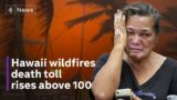 Hawaii wildfires: first victims named as death toll rises past 100