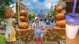 Magic Kingdom Pumpkins on Main Street USA! Columbia Harbour House, Haunted Mansion, New Merch & More