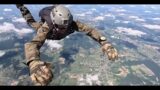 NATO Paratroopers jump together in training exerci