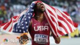 Noah Lyles SHOCKS THE WORLD with 100m gold medal in classic championship final | NBC Sports