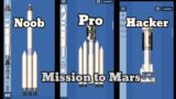 Noob Vs Pro Vs Hacker going to Mars in Space Flight Simulator