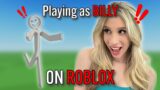 Playing as BILLY on ROBLOX….