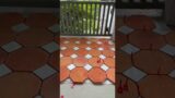 Rustic terracotta floor patio