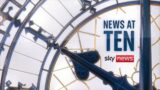 Sky News at Ten: Trump heads to Atlanta to surrender to authorities