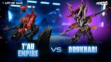 T'au Empire vs Drukhari Warhammer 40k Battle Report 10th Edition