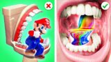 TOILET HACKS BY MARIO! Fun Toilet Gadgets & Parenting Hacks From Video Games by Crafty Panda GO!