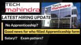Tech Mahindra Recent Mail | No Apprenticeship | Tech Mahindra Full-time Opportunity | #techmahindra