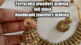 Terracotta jewellery making for beginners# Necklace and jhumka making full video