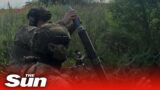 Ukrainian mortar strike ruthlessly clears enemy positions