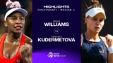 Venus Williams vs. Veronika Kudermetova | 2023 Cincinnati Round 1 | WTA Match Highlights