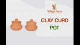 Village Decor Terracotta  Clay Curd Pot Set | Curd |  Tableware  | Dahi Pot | Curd Storage Container