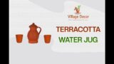 Village Decor Terracotta Clay water jug with Lid (1500 ML ) | Drink ware | Water Storage Container