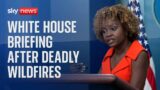 White House briefing after deadly wildfires in Hawaii