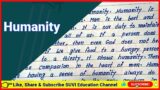 Write English Paragraph on Humanity |English essay on Humanity | Best English essay writing Humanity