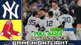 Yankees vs. Red Sox [Today] (Aug.20.23) FULL GAME Hightlights | MLB Hightlights 2023