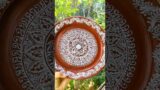 clay plate mandala | terracotta plate painting #art #painting #kolkaart #alpona #mandala