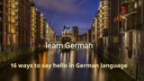 how to say hello in German language/16ways