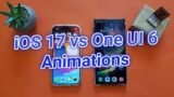 iOS 17 Beta 6 vs One UI 6 Beta 1 Animations (4K60FPS)