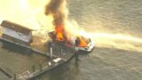 1 person injured after fiery blaze causes boat to sink off City Island