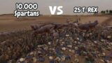 25 T-Rex Vs 10,000 Spartan — Epic War — Ultimate Epic Battle Simulator 2