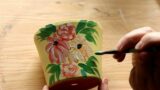 (65) Acrylic Painted Terra Cotta Pot! Painting Flowers in Acrylics