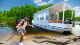 72hr STRANDED in SWAMP HOUSE BOAT Challenge!!