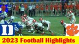 #9 Clemson vs Duke Football Game Highlights 9 4 2023