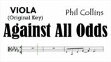 Against All Odds Viola Original Key Phil Collins Sheet Backing Play Along Partitura