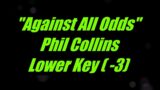 Against All Odds by Phil Collins Lower Key Karaoke